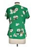 Unbranded 100% Polyester Floral Green Short Sleeve T-Shirt Size M (estimated) - photo 2
