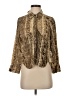 Kitty 100% Rayon Animal Print Gold Long Sleeve Blouse Size S - photo 1