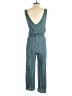 Le Lis 100% Rayon Solid Teal Jumpsuit Size M - photo 2