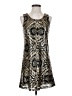 Miami 100% Polyester Animal Print Gold Cocktail Dress Size S - photo 1
