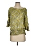 MICHAEL Michael Kors 100% Polyester Green 3/4 Sleeve Blouse Size S - photo 1