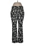JM Collection Paisley Black Casual Pants Size L (petite) - photo 1