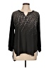 CALVIN KLEIN JEANS 100% Polyester Black 3/4 Sleeve Blouse Size L - photo 1