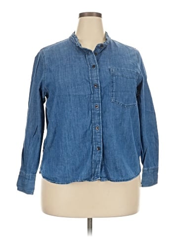 M&S Collection Long Sleeve Button-Down Shirt (view 1)