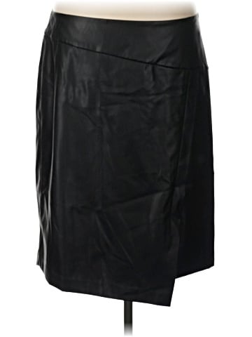 DKNY Faux Leather Skirt (view 1)