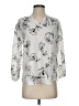 Fun2Fun Print Silver 3/4 Sleeve Blouse Size S - photo 1