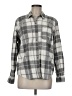 Universal Thread 100% Cotton Plaid Gray Long Sleeve Button-Down Shirt Size M - photo 1