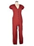 Madewell 100% Cotton Solid Red Black Jumpsuit Size 2 - photo 1