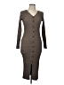 Taylor 100% Polyester Gray Casual Dress Size L - photo 1