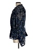 Calligraphie 100% Polyester Blue 3/4 Sleeve Blouse Size L - photo 5