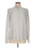 Express 100% Polyester Stripes Silver Long Sleeve Blouse Size M - photo 1
