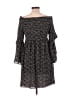 Max Studio 100% Polyester Polka Dots Black Casual Dress Size L - photo 2