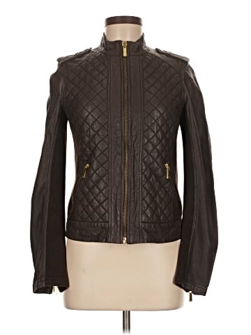 MICHAEL Michael Kors Leather Jacket (view 1)