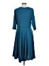 Peruvian Connection Solid Teal Casual Dress Size L - photo 2