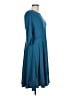 Peruvian Connection Solid Teal Casual Dress Size L - photo 4