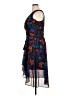 Chaps 100% Polyester Paisley Blue Cocktail Dress Size 14 - photo 5