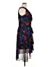 Chaps 100% Polyester Paisley Blue Cocktail Dress Size 14 - photo 4