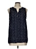 41Hawthorn 100% Polyester Polka Dots Black Sleeveless Blouse Size L - photo 1