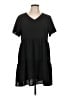 Lock & Love 100% Polyester Solid Black Casual Dress Size L - photo 1