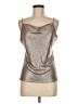 Skies Are Blue Metallic Silver Sleeveless Top Size M - photo 1