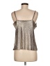 Skies Are Blue Metallic Silver Sleeveless Top Size M - photo 2
