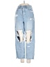 American Eagle Outfitters 100% Cotton Graphic Blue Jeans Size 0 X-Short - photo 1