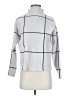 Tahari Checkered-gingham Silver Turtleneck Sweater Size S - photo 1