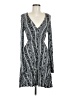 Express Print Silver Casual Dress Size S - photo 1