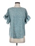 L Love 100% Polyester Teal Short Sleeve Blouse Size S - photo 1