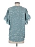 L Love 100% Polyester Teal Short Sleeve Blouse Size S - photo 2