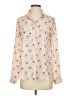 Ann Taylor LOFT 100% Polyester Print Pink Long Sleeve Blouse Size XS - photo 1
