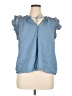 Gap 100% Cotton Blue Sleeveless Blouse Size XL - photo 1