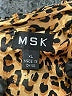 MSK 100% Polyester Animal Print Brown Long Sleeve Blouse Size XL - photo 7