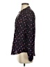 Ann Taylor 100% Silk Hearts Black Long Sleeve Silk Top Size XS - photo 5