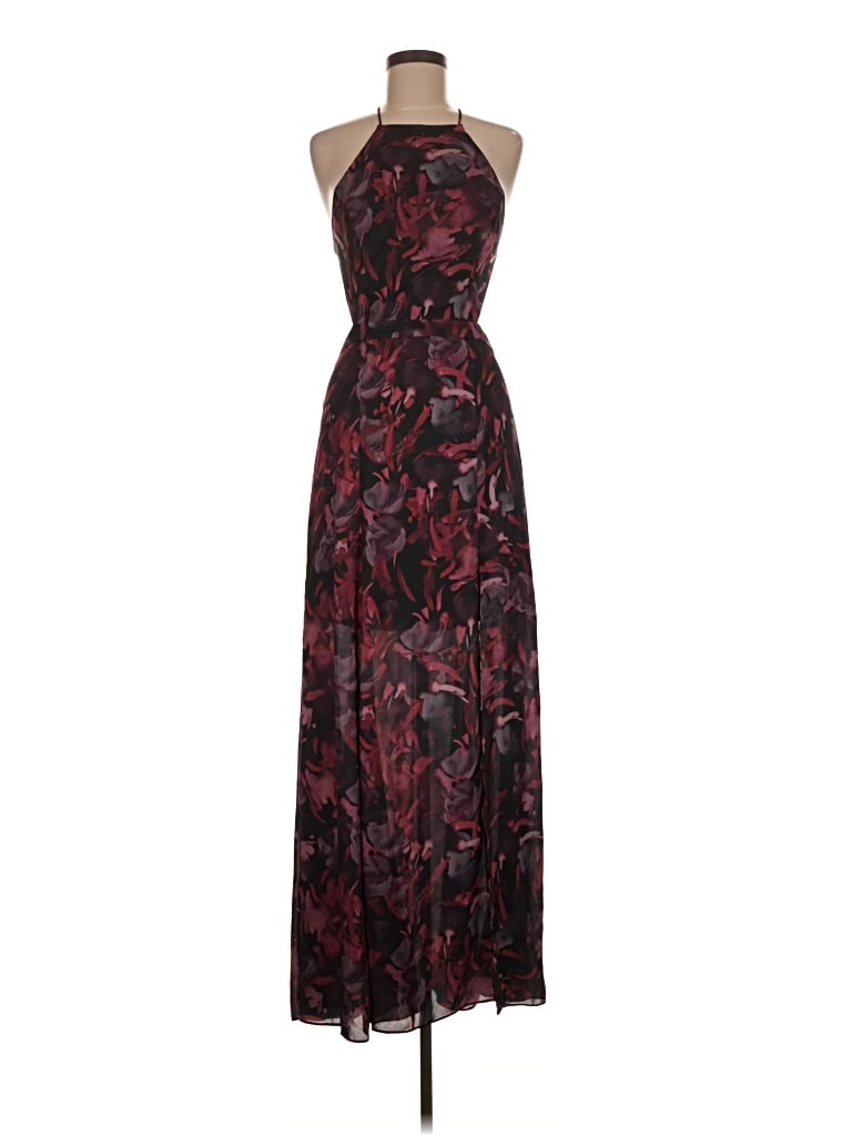 Pre-owned Fame And Partners Cocktail Dress In Burgundy
