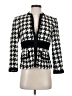 Nanette Lepore 100% Wool Houndstooth Black Wool Blazer Size 4 - photo 1