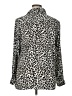 Talbots 100% Polyester Animal Print Silver Long Sleeve Blouse Size XL - photo 2