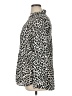 Talbots 100% Polyester Animal Print Silver Long Sleeve Blouse Size XL - photo 5