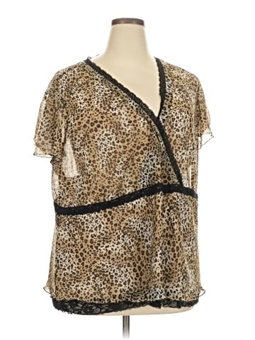 Lane Bryant Outlet Short Sleeve Blouse (view 1)