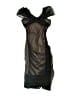 Self-Portrait Metallic Black Cocktail Dress Size 0 - photo 1