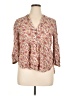 Zara Brown 3/4 Sleeve Blouse Size XL - photo 1