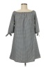 Wrapper 100% Polyester Checkered-gingham Gray Casual Dress Size M - photo 1