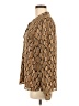 MICHAEL Michael Kors 100% Polyester Animal Print Brown Long Sleeve Blouse Size M - photo 5