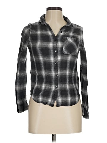 Topshop Long Sleeve Button-Down Shirt (view 1)
