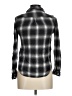 Topshop 100% Viscose Plaid Gray Long Sleeve Button-Down Shirt Size 8 - photo 2