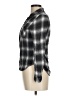 Topshop 100% Viscose Plaid Gray Long Sleeve Button-Down Shirt Size 8 - photo 5