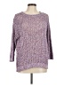 Ann Taylor LOFT 100% Cotton Tweed Purple Pullover Sweater Size M - photo 1