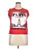 ON FIRE 100% Cotton Red Sleeveless Top Size XL - photo 1