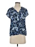 Gap 100% Rayon Blue Short Sleeve Blouse Size S - photo 1