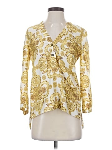 Tibi 3/4 Sleeve Silk Top (view 1)